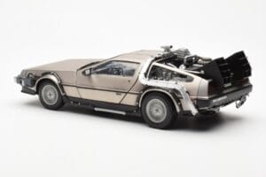 DeLorean DMC-12 Time Machine Back to the Future Sudraba Sun Star 1:18 2711 Metāls — attēls 4 no 8
