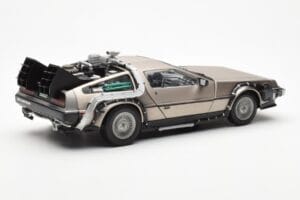 DeLorean DMC-12 Time Machine Back to the Future Sudraba Sun Star 1:18 2711 Metāls — attēls 5 no 8