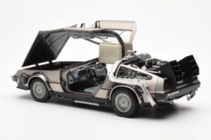 DeLorean DMC-12 Time Machine Back to the Future Sudraba Sun Star 1:18 2711 Metāls — attēls 7 no 8
