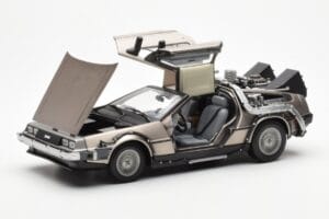 DeLorean DMC-12 Time Machine Back to the Future Sudraba Sun Star 1:18 2711 Metāls — attēls 8 no 8