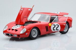 Ferrari 250 GTO #22 24 Hours of Le Mans 1962 Kyosho 1:18 08438B Metāls — attēls 2 no 10