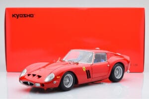 Ferrari 250 GTO Sarkans Kyosho 1:18 08438R Metāls — attēls 10 no 10