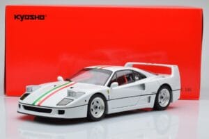 Ferrari F40 Pērļu Balts Italy Kyosho 1:18 08416PWT-G Metāls — attēls 8 no 8