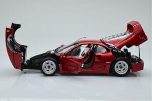Ferrari F40 Sarkans Metaliks Asia Exclusive Kyosho 1:18 08416RM-G Metāls — attēls 4 no 14