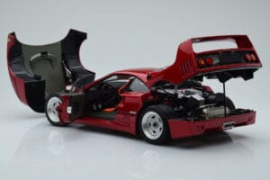 Ferrari F40 Sarkans Metaliks Asia Exclusive Kyosho 1:18 08416RM-G Metāls — attēls 6 no 14