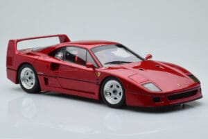 Ferrari F40 Sarkans Metaliks Asia Exclusive Kyosho 1:18 08416RM-G Metāls — attēls 7 no 14