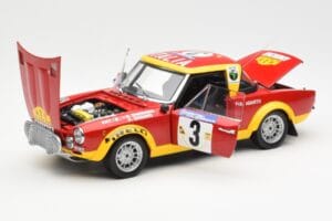 Fiat 124 Abarth #3 Barbasio / Sodano East African Safari Rally 1974 Sun Star 1:18 4952 Metāls — attēls 2 no 8