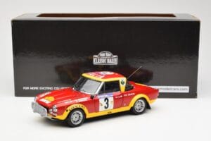 Fiat 124 Abarth #3 Barbasio / Sodano East African Safari Rally 1974 Sun Star 1:18 4952 Metāls — attēls 8 no 8
