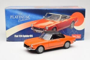 Fiat 124 BS Oranžs Sun Star 1:18 4906 Metāls — attēls 8 no 8