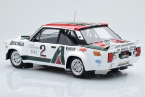 Fiat 131 Abarth Alitalia #2 W. Röhrl / C. Geistdörfer Rally Monte Carlo 1978 Kyosho 1:18 08376G Metāls — attēls 7 no 10