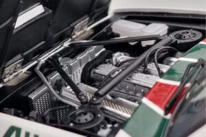 Fiat 131 Abarth Alitalia #2 W. Röhrl / C. Geistdörfer Rally Monte Carlo 1978 Kyosho 1:18 08376G Metāls — attēls 9 no 10