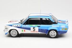 Fiat 131 Abarth #5 Team Fiat Works Rally Portugal 1980 Kyosho 1:18 08376A Metāls — attēls 4 no 8