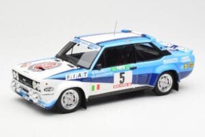 Fiat 131 Abarth #5 Team Fiat Works Rally Portugal 1980 Kyosho 1:18 08376A Metāls