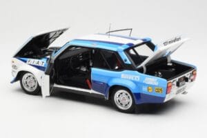 Fiat 131 Abarth #5 Team Fiat Works Rally Portugal 1980 Kyosho 1:18 08376A Metāls — attēls 5 no 8
