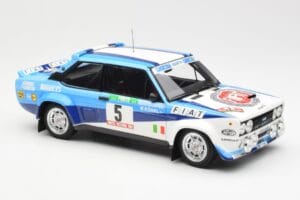 Fiat 131 Abarth #5 Team Fiat Works Rally Portugal 1980 Kyosho 1:18 08376A Metāls — attēls 6 no 8