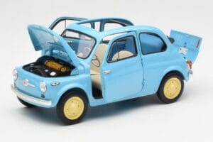 Fiat Nuova 500 Celeste Zils Kyosho 1:18 08966LB Metāls — attēls 2 no 8