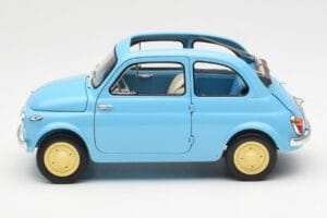 Fiat Nuova 500 Celeste Zils Kyosho 1:18 08966LB Metāls — attēls 4 no 8