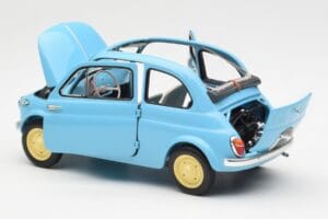 Fiat Nuova 500 Celeste Zils Kyosho 1:18 08966LB Metāls — attēls 5 no 8