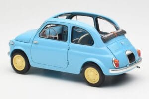 Fiat Nuova 500 Celeste Zils Kyosho 1:18 08966LB Metāls — attēls 7 no 8