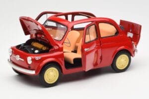 Fiat Nuova 500 Coral Sarkans Kyosho 1:18 08966R Metāls — attēls 2 no 8
