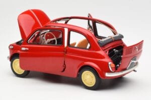 Fiat Nuova 500 Coral Sarkans Kyosho 1:18 08966R Metāls — attēls 5 no 8