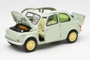Fiat Nuova 500 Clear Zaļš Kyosho 1:18 08966LG Metāls — attēls 2 no 8