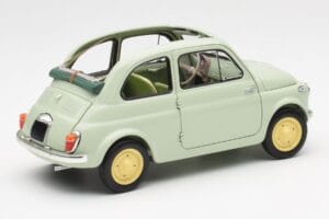 Fiat Nuova 500 Clear Zaļš Kyosho 1:18 08966LG Metāls — attēls 3 no 8