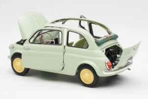 Fiat Nuova 500 Clear Zaļš Kyosho 1:18 08966LG Metāls — attēls 5 no 8