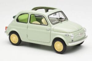 Fiat Nuova 500 Clear Zaļš Kyosho 1:18 08966LG Metāls — attēls 6 no 8