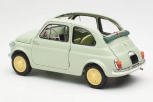 Fiat Nuova 500 Clear Zaļš Kyosho 1:18 08966LG Metāls — attēls 7 no 8