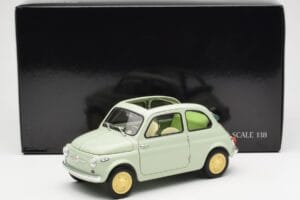 Fiat Nuova 500 Clear Zaļš Kyosho 1:18 08966LG Metāls — attēls 8 no 8