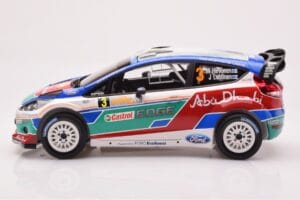Ford Fiesta RS WRC Ford Abu Dhabi #3 M. Hirvonen / J. Lehtinen Winner Rally Australia 2011 Minichamps 1:18 151110803 Metāls — attēls 3 no 6