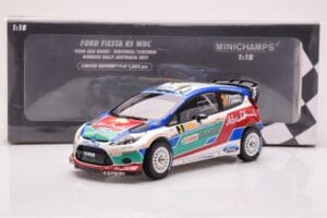Ford Fiesta RS WRC Ford Abu Dhabi #3 M. Hirvonen / J. Lehtinen Winner Rally Australia 2011 Minichamps 1:18 151110803 Metāls — attēls 6 no 6