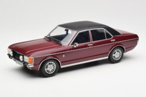 Ford Granada Mk1 Metālisks Tumši Sarkans Matēts Melns MCG 1:18