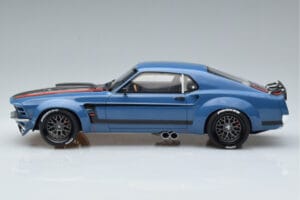 Ford Mustang Boss Cobra Ruffian Cars Zils GT Spirit 1:18 GT426 Sveķi — attēls 3 no 6