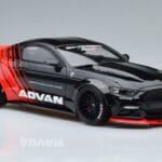 Ford Mustang S550 LB Works Liberty Walk Advan GT Spirit 1:18 KJ035 Sveķi - image 4 of 6