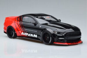 Ford Mustang S550 LB Works Liberty Walk Advan GT Spirit 1:18 KJ035 Sveķi — attēls 4 no 6