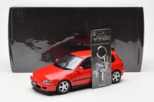 Honda Civic EG6 VTEC Sarkans LCD 1:18 LCD18018-RE Metāls — attēls 11 no 11