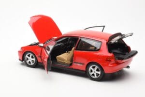 Honda Civic EG6 VTEC Sarkans LCD 1:18 LCD18018-RE Metāls — attēls 8 no 11