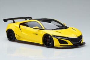 Honda NSX NC1 LB Works Liberty Walk Dzeltens GT Spirit 1:18 KJ034 Sveķi — attēls 4 no 6