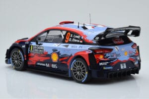 Hyundai i20 Coupe WRC #9 S. Loeb / I. Galmiche Rally Monte Carlo 2020 IXO 1:18 18RMC067B Metāls — attēls 5 no 6