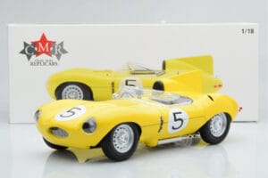 Jaguar D-Type #5 Ecurie Nationale Belge 24 Hours of Le Mans 1956 CMR 1:18 CMR143 Metāls — attēls 6 no 6