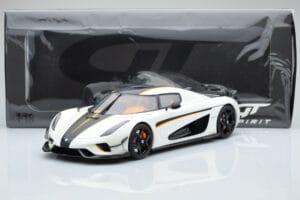 Koenigsegg Regera Balts GT Spirit 1:18 GT391 Sveķi — attēls 5 no 5