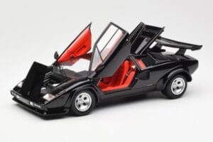 Lamborghini Countach LP 5000 Quattrovalvole Melns Kyosho 1:18 08320BK Metāls — attēls 2 no 8