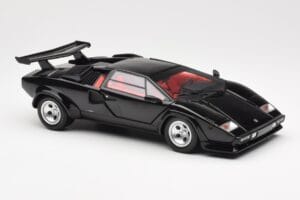 Lamborghini Countach LP 5000 Quattrovalvole Melns Kyosho 1:18 08320BK Metāls — attēls 6 no 8