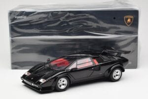 Lamborghini Countach LP 5000 Quattrovalvole Melns Kyosho 1:18 08320BK Metāls — attēls 8 no 8