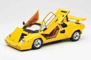 Lamborghini Countach LP 5000 Quattrovalvole Dzeltens Kyosho 1:18 08320Y Metāls — attēls 2 no 8