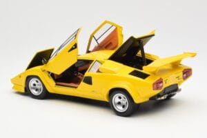 Lamborghini Countach LP 5000 Quattrovalvole Dzeltens Kyosho 1:18 08320Y Metāls — attēls 5 no 8