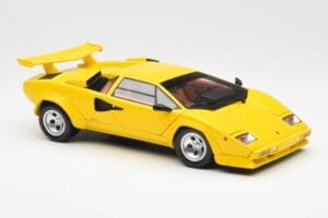 Lamborghini Countach LP 5000 Quattrovalvole Dzeltens Kyosho 1:18 08320Y Metāls — attēls 6 no 8