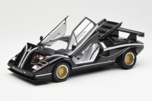 Lamborghini Countach LP 500R Melns Kyosho 1:18 08320C Metāls — attēls 2 no 8